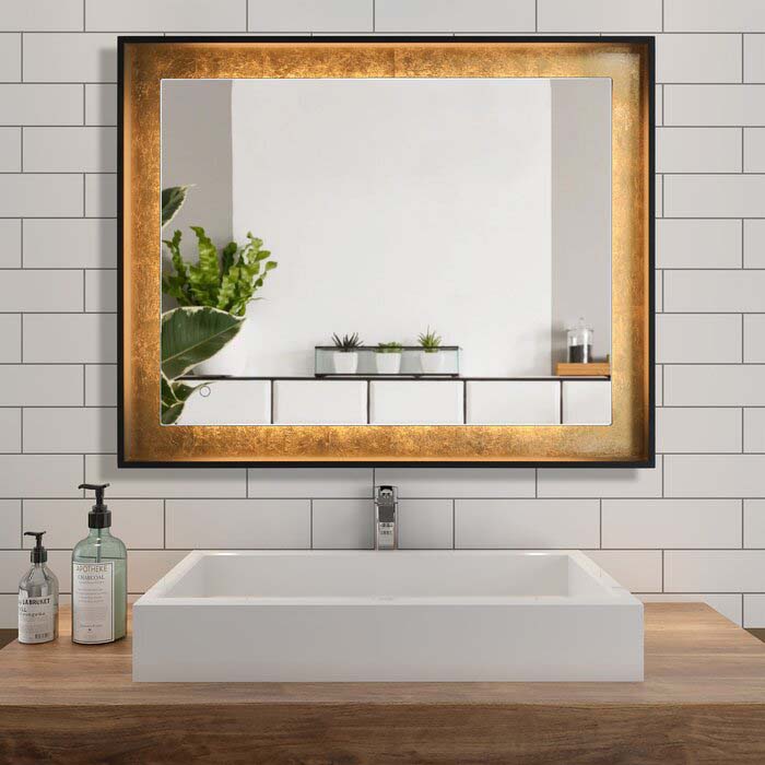 backlit led bathroom mirror